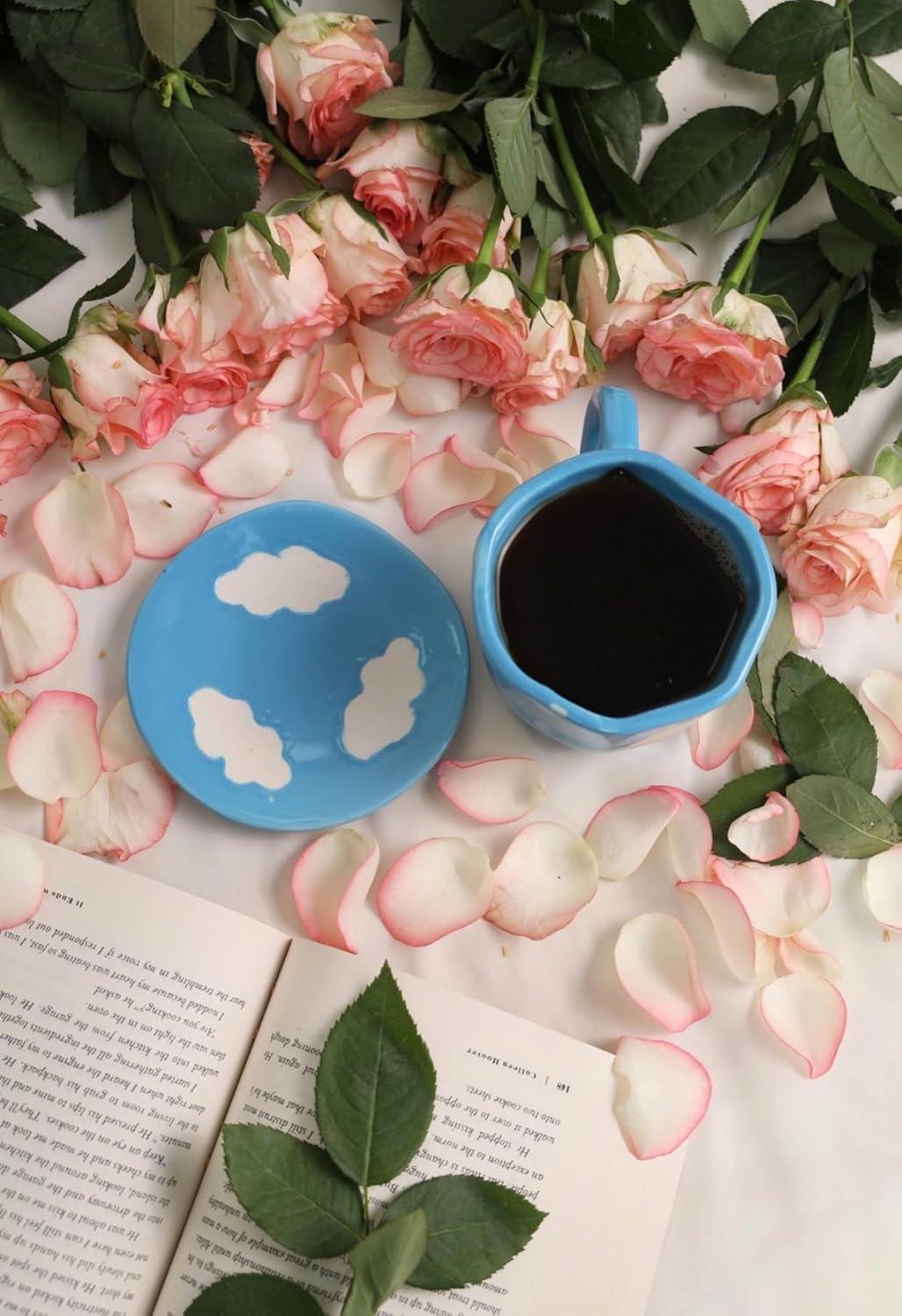 ceramic blue cloud mug with dessert plate – 250ml handcrafted coffee & tea cup set (microwave & dishwasher safe) ceramic blue cloud mug with dessert plate – 250ml handcrafted coffee & tea cup set (microwave & dishwasher safe)