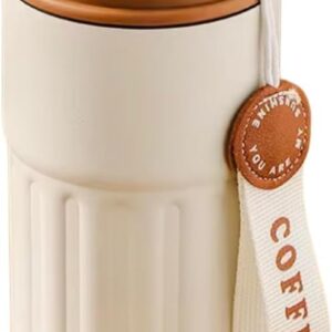 sipistryz insulated stainless steel coffee travel mug | leakproof vacuum flask cup with non slip protective cover | hot & cold thermal mug for coffee, tea & water – 500ml (pack of 1)