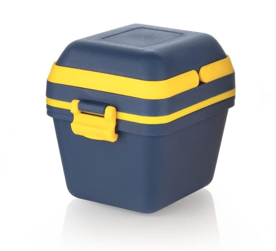 buy 1 get 1 free 3 compartment lunch box | stackable plastic tiffin with handle & push lock | airtight, leakproof & lightweight | ideal for school, office & travel (blue & grey 002) buy 1 get 1 free 3 compartment lunch box | stackable plastic tiffin with handle & push lock | airtight, leakproof & lightweight | ideal for school, office & travel (blue & grey 002)