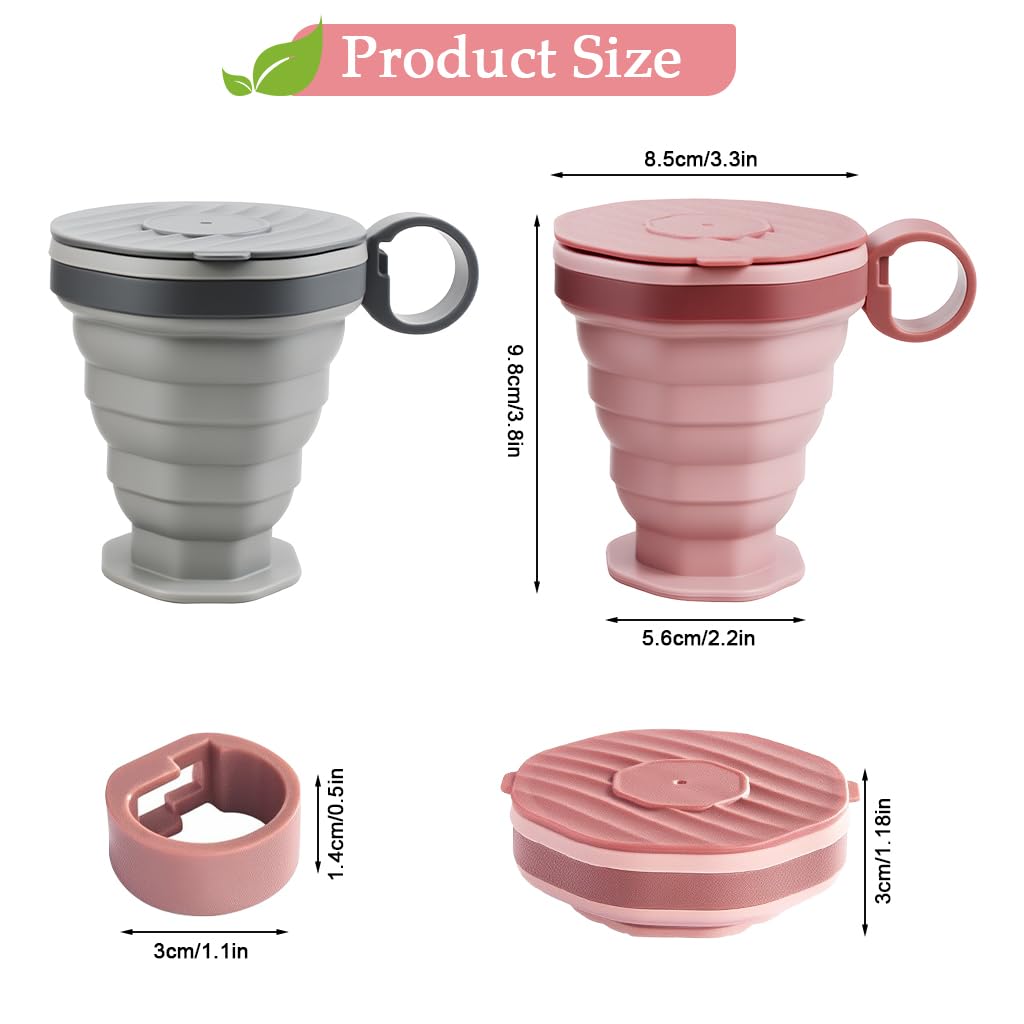 silicone collapsible travel cup with lid | 200ml reusable folding water cup – hot & cold drinks – pack of 1 silicone collapsible travel cup with lid | 200ml reusable folding water cup – hot & cold drinks – pack of 1