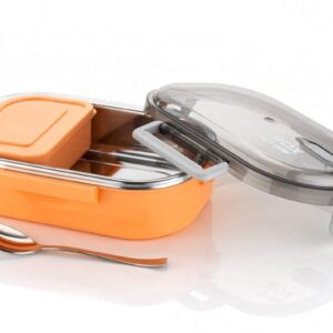 lunch box for kids | 2 compartment insulated stainless steel tiffin box | 750ml | for boys, girls, school & office