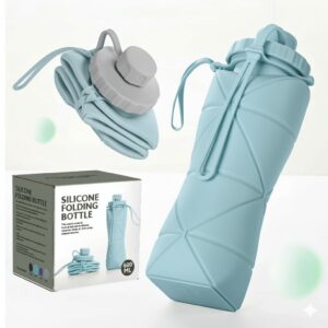 the ultimate collapsible water bottle – 500ml | travel, hiking & outdoor portable foldable bottle | leakproof & space saving, multicolor
