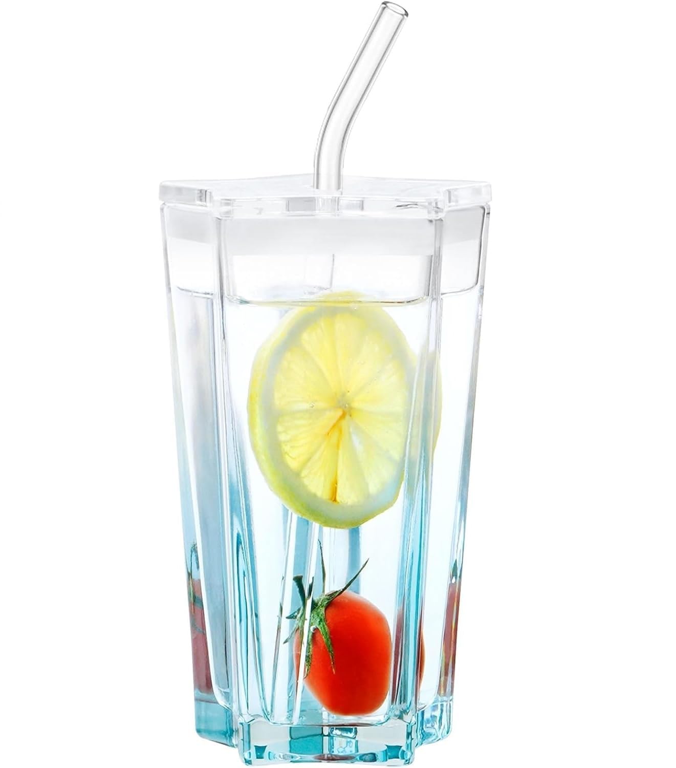 star shaped glass tumbler with lid & straw | cute pentagram design coffee, iced tea & cocktail sipper mug – 300ml – pack of 1 star shaped glass tumbler with lid & straw | cute pentagram design coffee, iced tea & cocktail sipper mug – 300ml – pack of 1