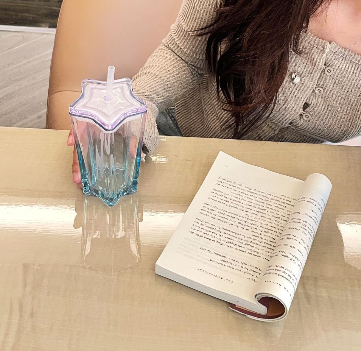 star shaped glass tumbler with lid & straw | cute pentagram design coffee, iced tea & cocktail sipper mug – 300ml – pack of 1 star shaped glass tumbler with lid & straw | cute pentagram design coffee, iced tea & cocktail sipper mug – 300ml – pack of 1