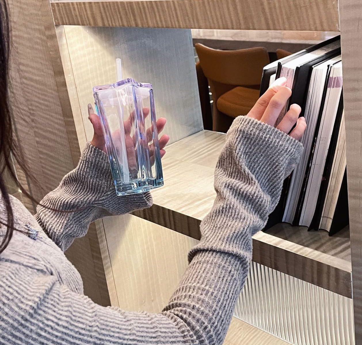 star shaped glass tumbler with lid & straw | cute pentagram design coffee, iced tea & cocktail sipper mug – 300ml – pack of 1 star shaped glass tumbler with lid & straw | cute pentagram design coffee, iced tea & cocktail sipper mug – 300ml – pack of 1