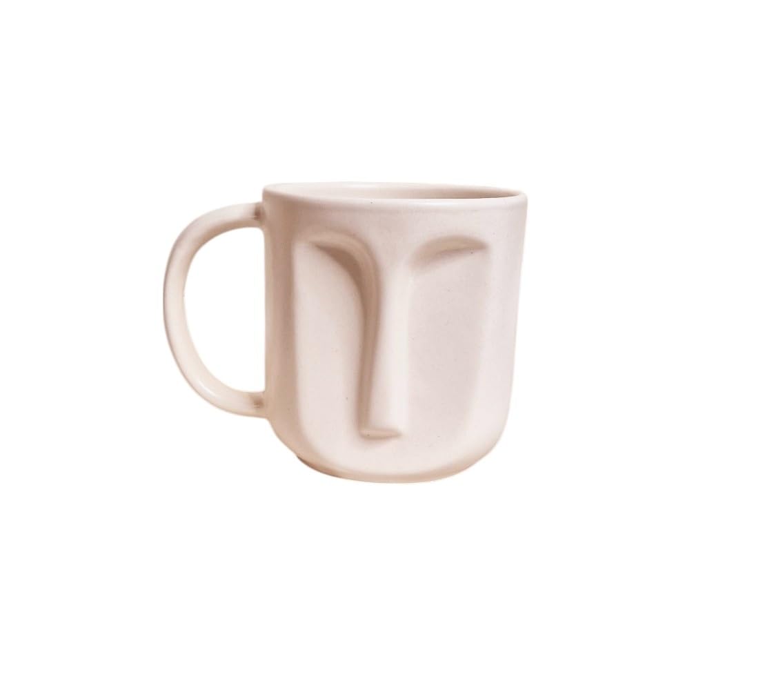 ๐ญ minimal face ceramic coffee mug | 250ml | sculpted art mug | sipistryz ๐ญ minimal face ceramic coffee mug | 250ml | sculpted art mug | sipistryz